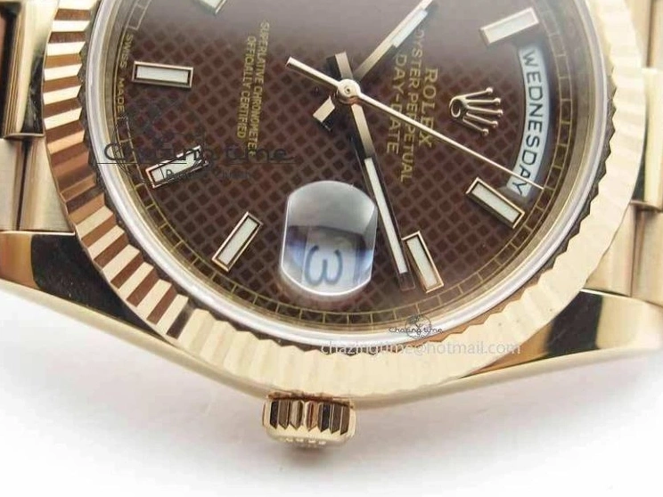 RG On 228239 Day-Date Edition Brown RG 40mm President A3255 Noob Bracelet Best 1:1 Dial 0407